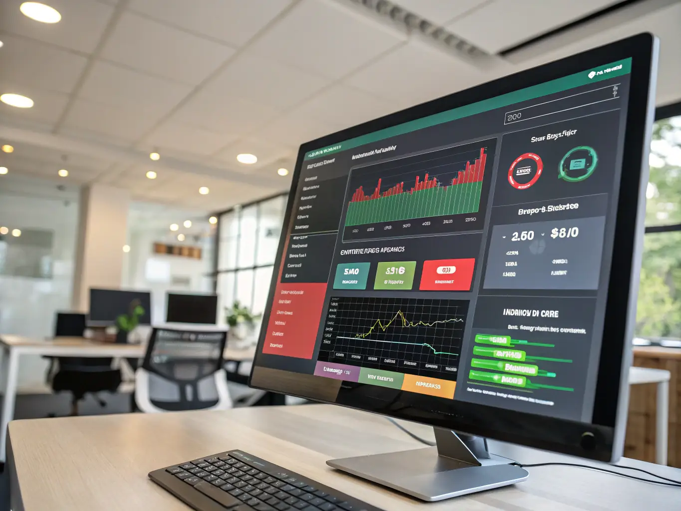 An image depicting a secure digital dashboard displaying guest reports, symbolizing the reduction of financial losses for hotels using Custos Hospitii.