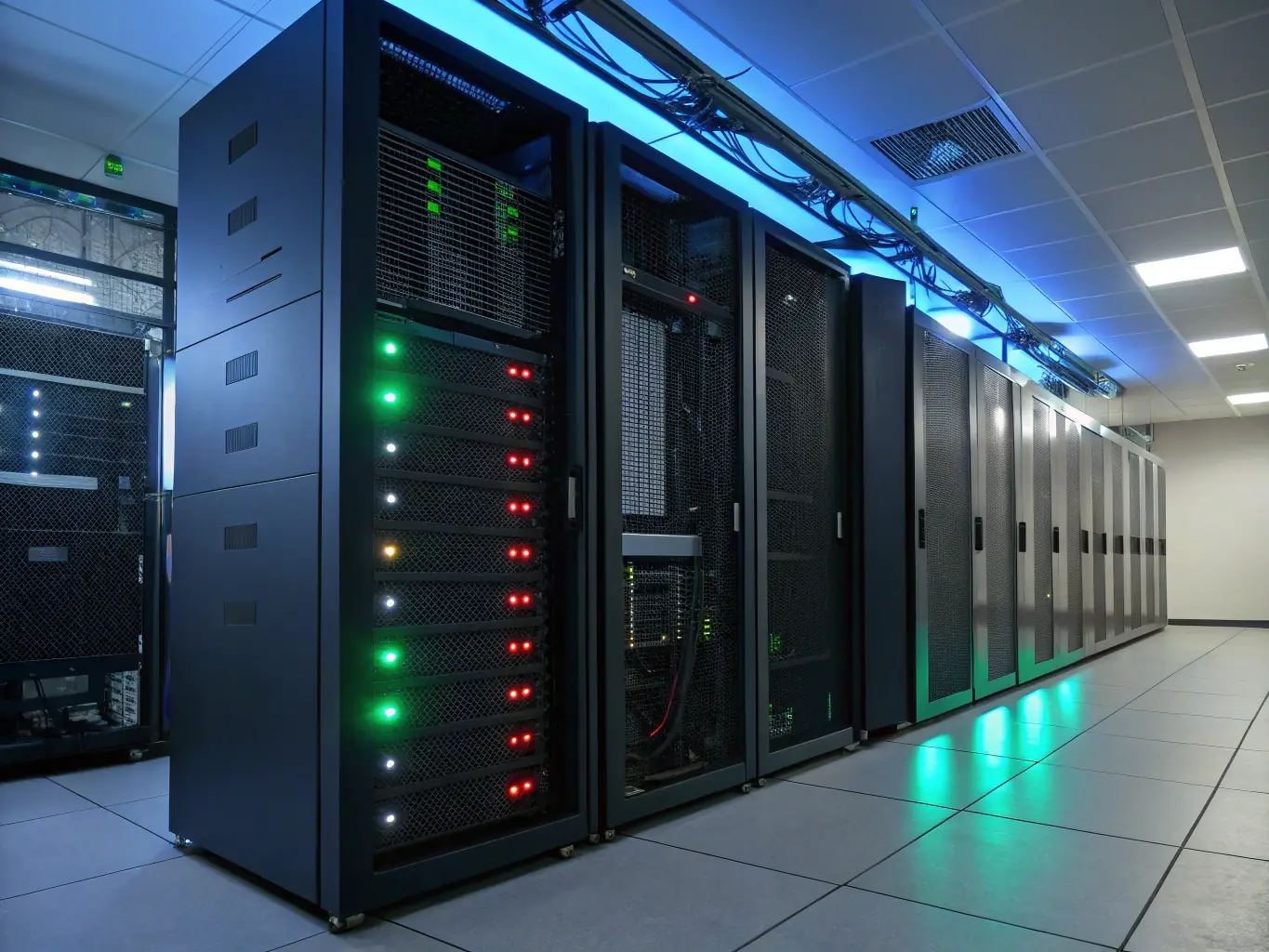A digital illustration depicting a secure server room with a padlock icon, symbolizing the platform's robust security measures.