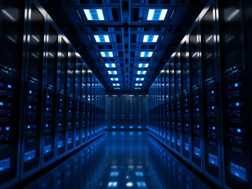 An image illustrating a secure data network, emphasizing the legal compliance and data security provided by Custos Hospitii.